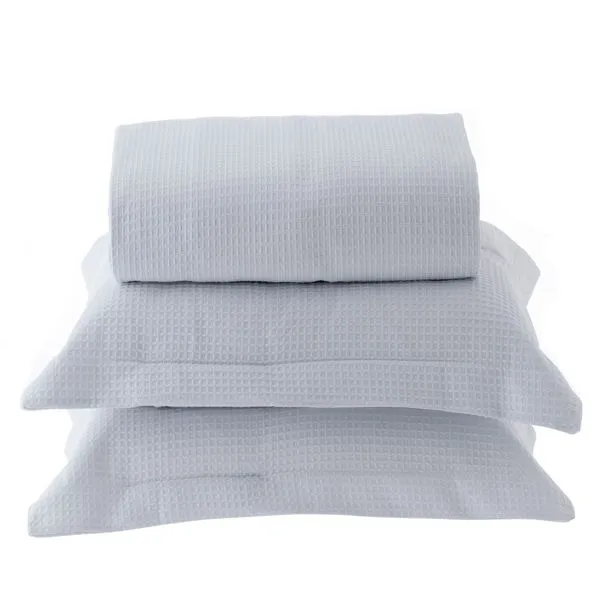 Kit Colcha Solteiro Porto 100% Algodão 1000 Branco 2 Peças 150x240cm 18445 - BecaDecor