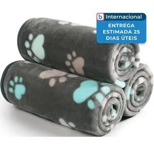 Conjunto 3 Cobertores Pet Lã Luciphia Cinza A-MBI