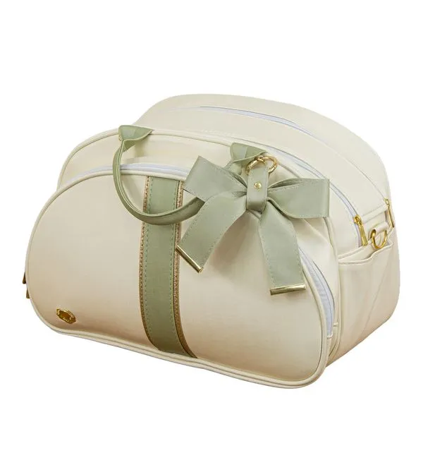 Bolsa Maternidade com Trocador Malu Gelo/Verde
