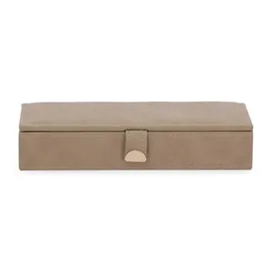 Caixa Retangular Em Mdf Revestida Em Pu 27x11cm Mart Bege