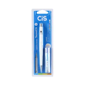 Lapiseira Técnica Cis Branca 0.7mm com Mina Refil 0.7mm