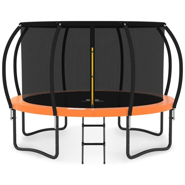 Trampolim JUMPZYLLA 2,4m, 3m, 3,6m, 4,3m, 4,6m, 4,9m com Rede de Proteção, Escada e Revestimento Antiferrugem, Aprovado pela ASTM, para Crianças.
