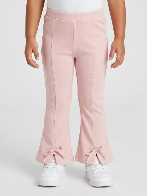 Calça Legging Flare Brilhosa Infantil Para Menina- ROSE 3