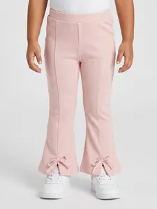 Calça Legging Flare Brilhosa Infantil Para Menina- ROSE 2