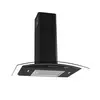 Coifa Fogatti De Parede Clean Vidro Curvo Black 70cm Preto 220V