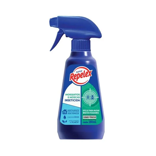 Inseticida Repelex Spray Mosquitos e Moscas 280ml Reckitt REPELEX 280ML MOSQUITOS E MOSCAS SPRAY