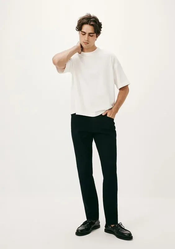 Calça Jeans Básica Masculina Slim Com Elastano - Azul 036