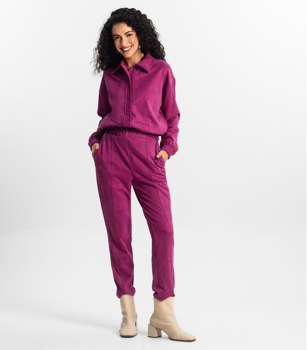 Calça Feminina Em Suede Rovitex Roxo GG