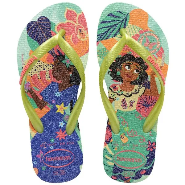 Sandália Havaianas Kids Slim Princess Verde Matcha 25/26
