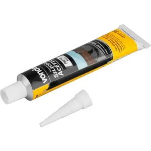 Borracha de silicone acético preto 50g (embalagem com 12 unidades) VONDER