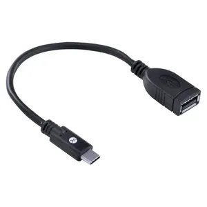 Adaptador Tipo C X Usb 2.0 Fêmea Otg - Conexão Com Smartphones - 20cm