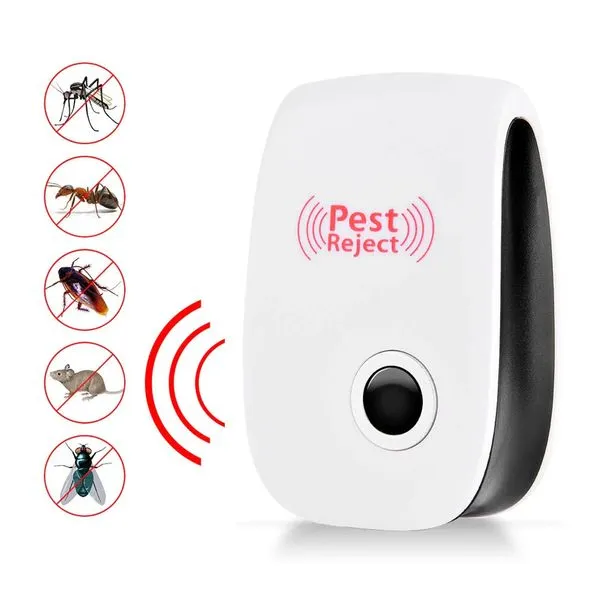 REPELENTE ELETRÔNICO ULTRASSÔNICO ANTI-PRAGAS ESPANTA RATOS BARATAS INSETO MOSQUITO Único / Branco