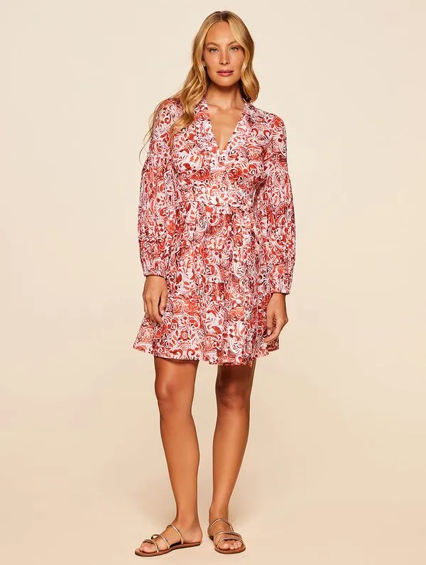 Vestido Curto Estampado Chica VERMELHO G