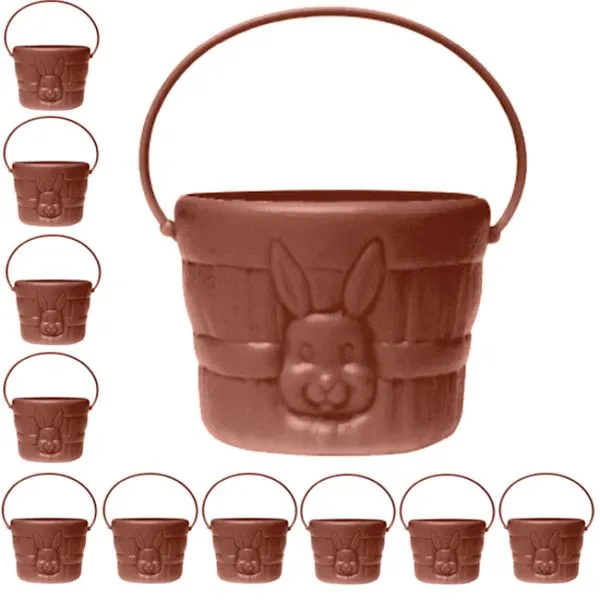 Kit 10 Cestinhas de Coelho para Monta Kits Páscoa Chocolate