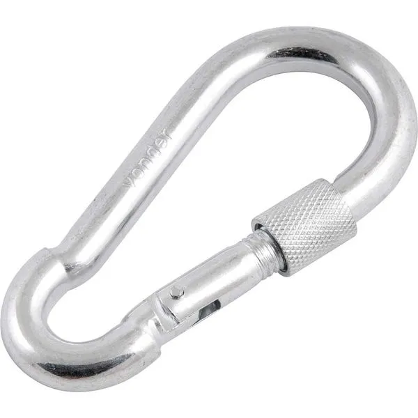 Mosquetão Galvanizado 12x140mm 510kg com Trava Roscada Uso Leve - VONDER