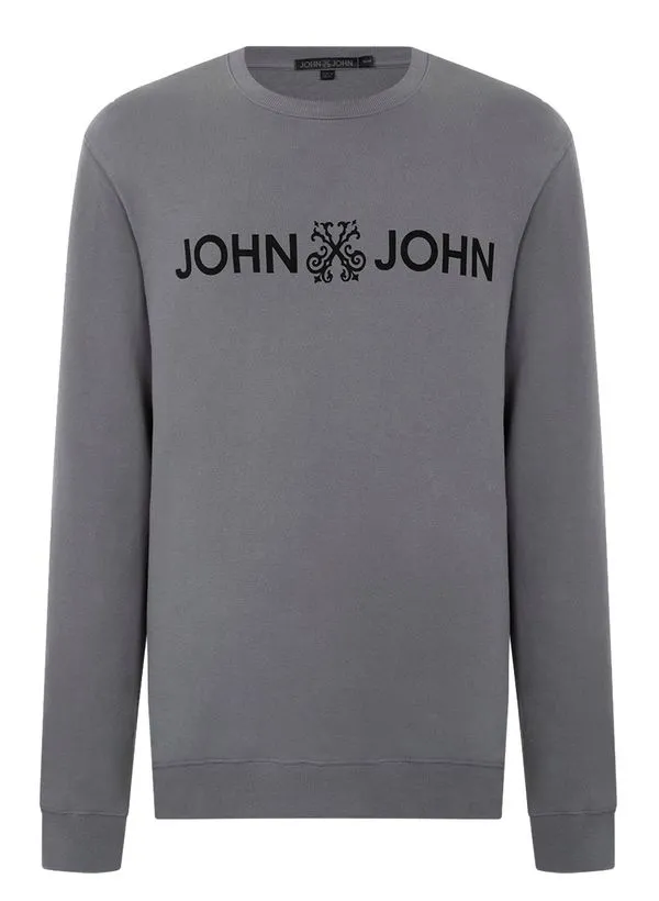 Casaco Moletom New Basic Cinza Médio John John Masculino PP