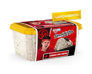 Sorvete Jundiá Cookies and Cream Enaldinho Pote 1,5l