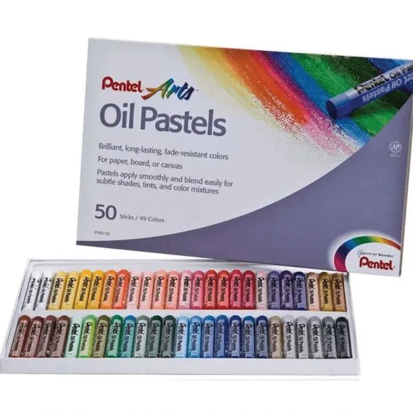 Giz Pastel óleo 49 Cores 50 Bastões - Pentel
