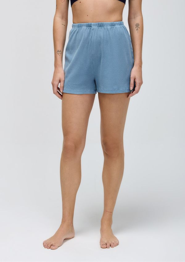 Shorts Feminino Estonado Em Ribana - Azul XP