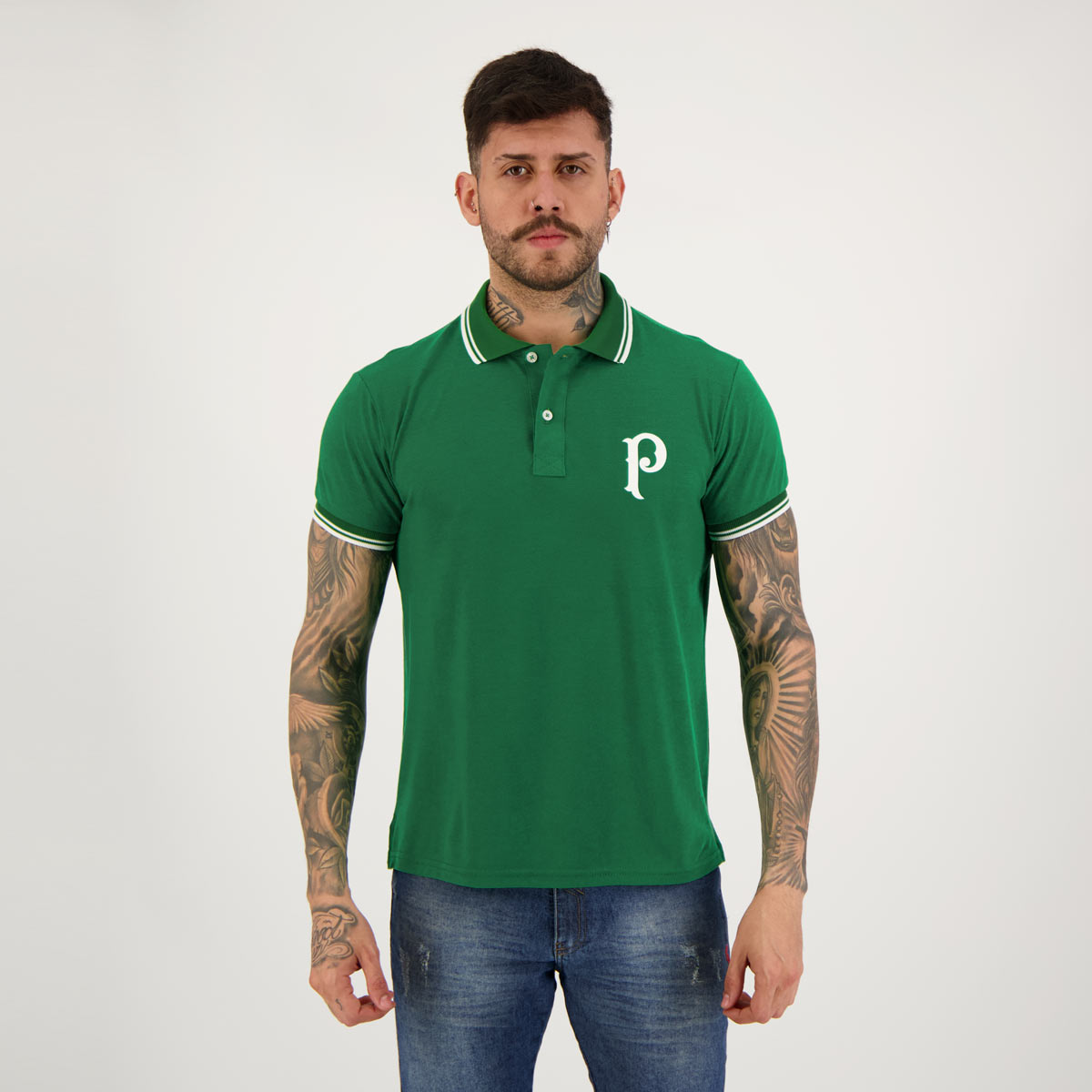 Polo Palmeiras Piquet Basic Verde