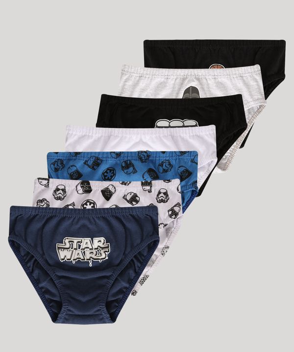 Kit de 7 Cuecas Infantis Slip Star Wars Multicor 2