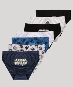 Kit de 7 Cuecas Infantis Slip Star Wars Multicor 8