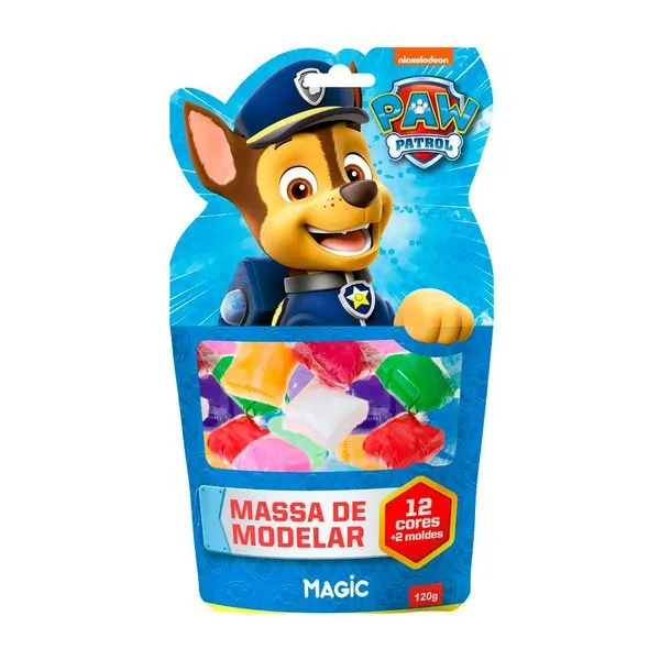Massa de Modelar Magic Patrulha Canina Azul 12 Cores MASSA DE MODELAR MAGIC PATRULHA CANINA A