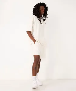 bermuda de moletom cós com cordão off white P