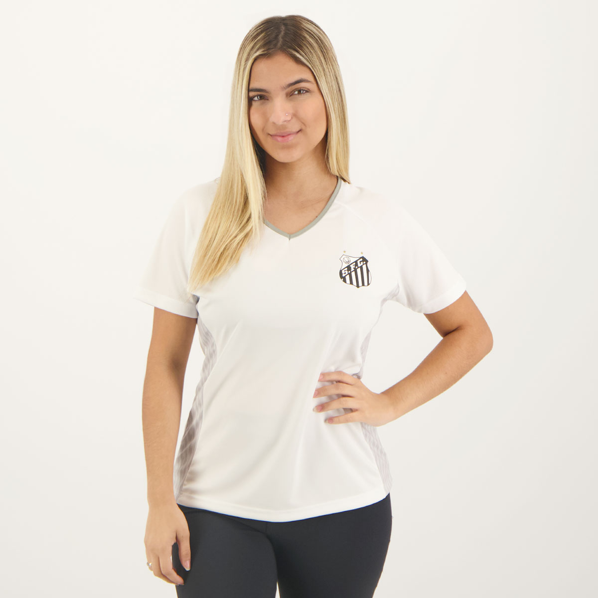 Camisa Santos Imitate Feminina Branca