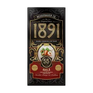 Chocolate Dark Neugebauer Bar 1891 55% Cacau Sabor Avelã 90g