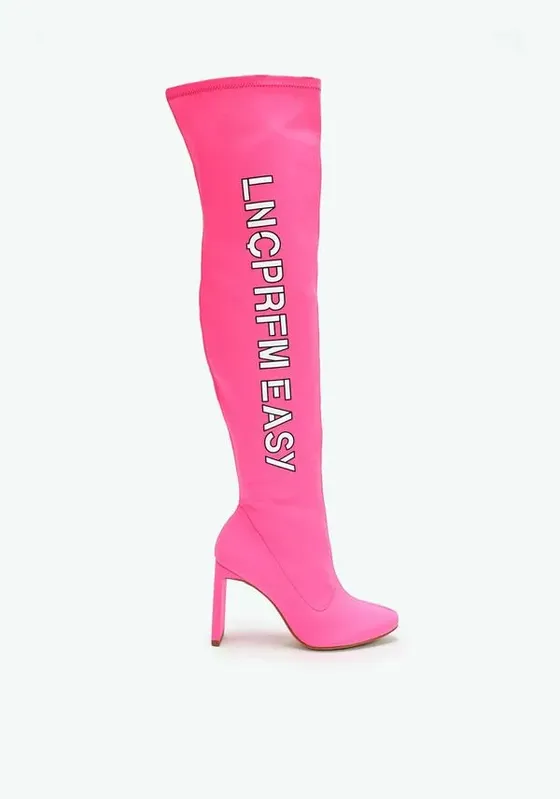 Bota Over The Knee Assinatura Rosa 35