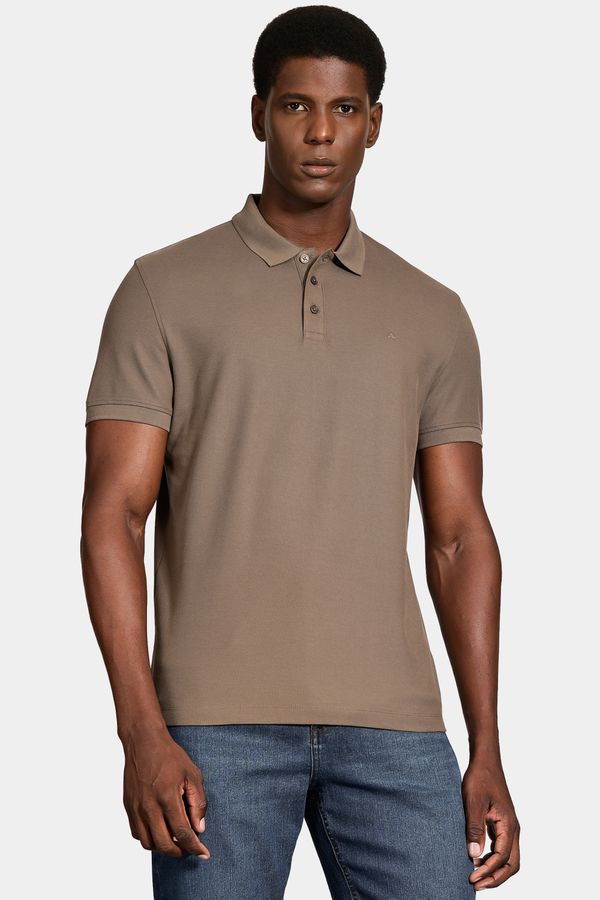 Polo Manga Curta Cotton Piquet Basic Castor - M