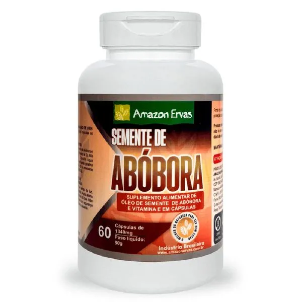 Óleo Semente De Abóbora 1340mg 60 Cápsulas Amazon Ervas