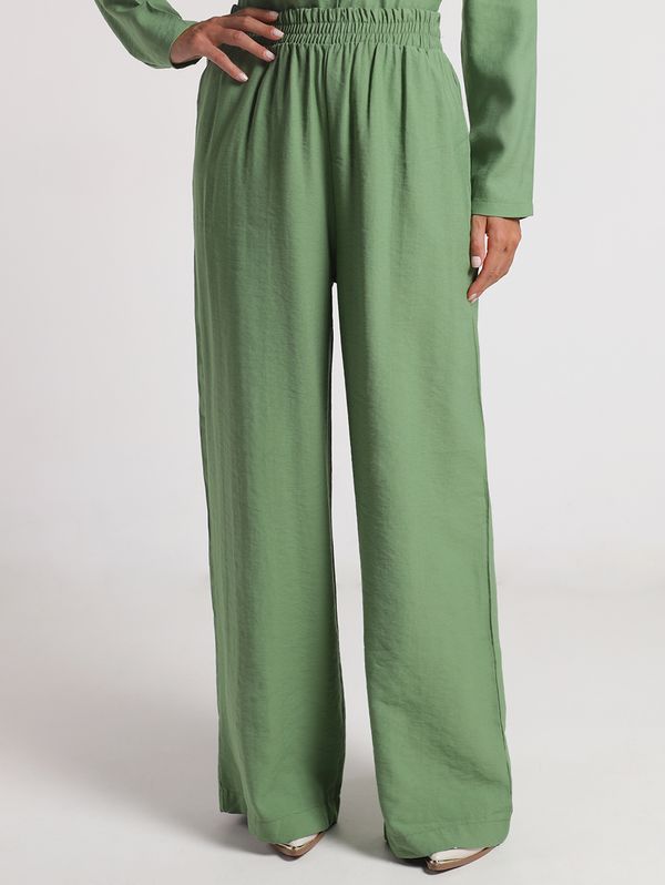 Calça Wide Leg Feminina VERDE GG