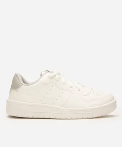 tênis infantil casual com recortes branco 34