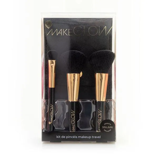 Kit Pincéis Make Glow com Nécessaire São João KIT PINCEIS MAKE GLOW SAO JOAO C/NECESSA