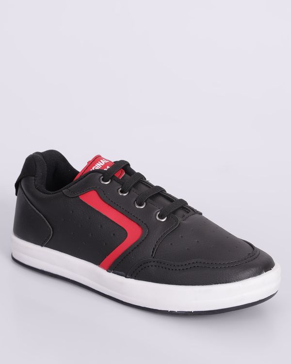 Tênis Infantil Casual com Recorte Preto 35