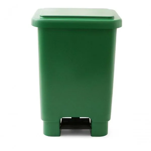 Lixeira 100L Retangular C/ Pedal Verde Lar Plasticos 253