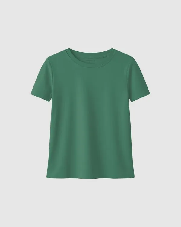 Blusa Infantil Menina Decote Redondo Em Algodão Malwee Kids Verde - 10