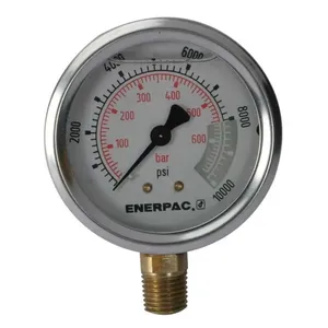 Manômetro Reto 10.000lbf/pol² 700bar 1/4"NPTF c/Glicerina G2535L ENERPAC