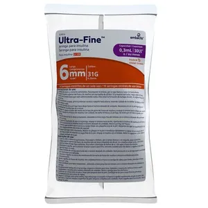 Seringa para insulina Ultra-fine 6mm 30UI bag 10 Unidades