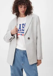 Casaco Sobretudo Feminino De Lã - Azul P