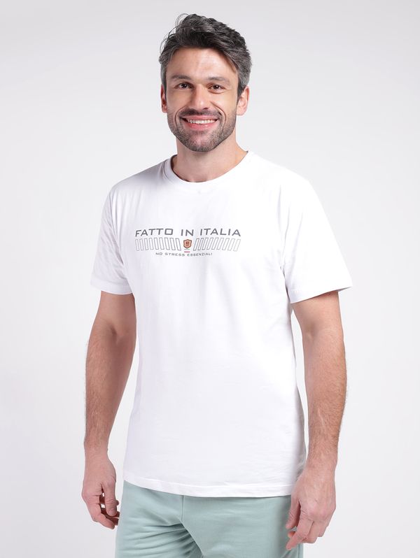 Camiseta Manga Curta No Stress Masculina BRANCO M