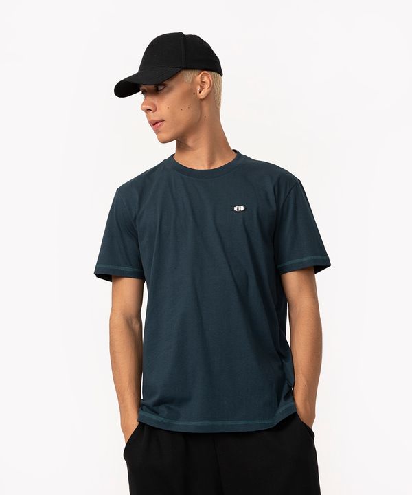 camiseta de algodão manga curta detour azul PP