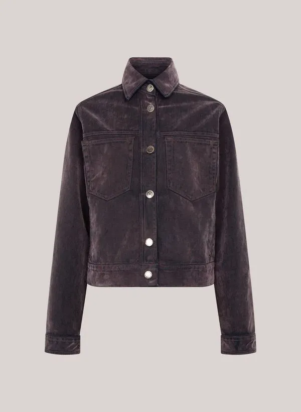 Jaqueta Jeans Trucker Velvet Washed John John Feminina P