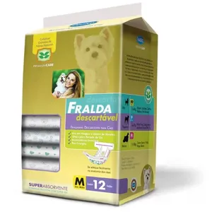 Fraldas para Pets Descartavéis no Tamanho M com 12 Unidades - 70570 - AMERICAN PETS