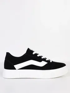 Tênis Casual Nobuck Quiz Feminino PRETO/BRANCO 39