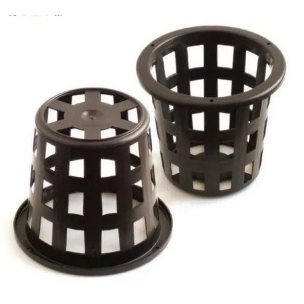 Kit 5 Vasos Cesta Redonda para Orquidea Vaso para Orquidea Ventilacao das Raizes Plastico Preto Mais Verde Kit 5 Vasos Cesta Redonda Vaso para Orquidea Cultivo Domestico Plastico Vazado Preto Mais Verde