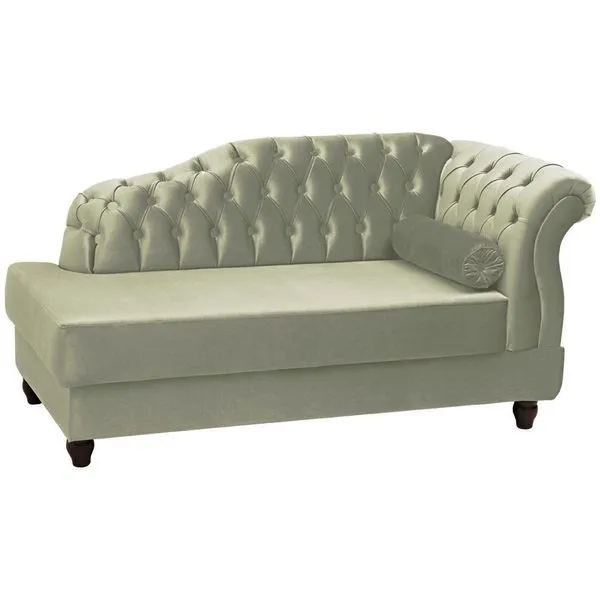 Recamier Diva Chaise Capitone 160 Cm Pes Mdf Gane Sl 940 Veludo Peer Sl 940
