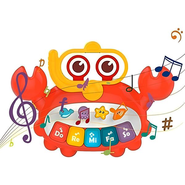 Brinquedo Caranguejo Piano Musical Interativo – Diversão e Aprendizado para Bebês